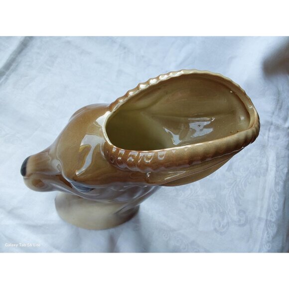 Vintage Royal Copley gazelle head ceramic vase 8.5 inch tall - Picture 5 of 10